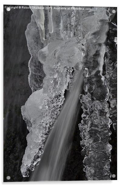 frozen waterfall Acrylic by Robert Chadwick