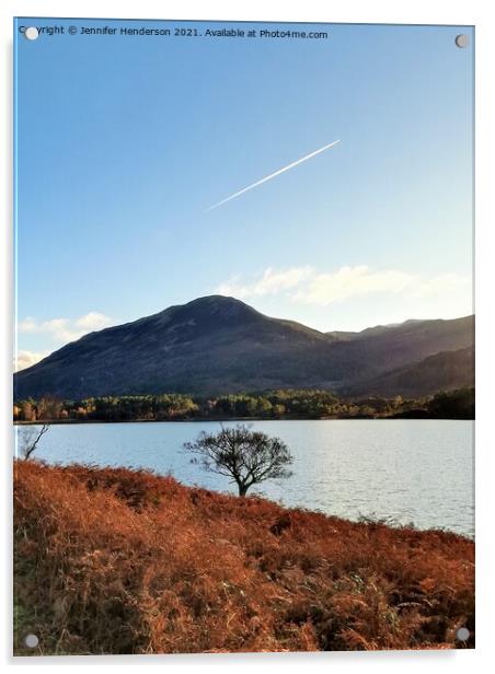 Sgurr Dubh from Loch Clair Acrylic by Jennifer Henderson