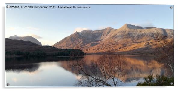 Beinn Eighe and Liathach from Loch Clair Acrylic by Jennifer Henderson