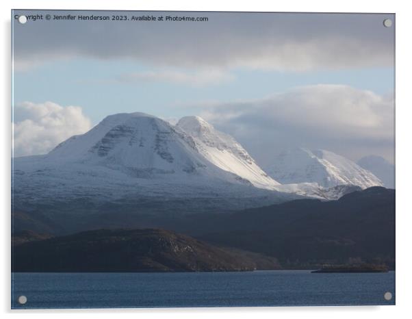 Baosbheinn above Shieldaig Bay Acrylic by Jennifer Henderson