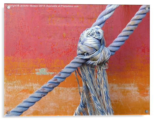 The Blue Knot Acrylic by Jennifer Henderson