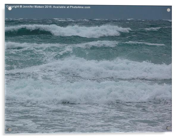  Stormy Sea Acrylic by Jennifer Henderson