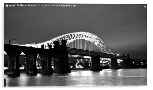 Runcorn Bridge Acrylic by Steven Murphy