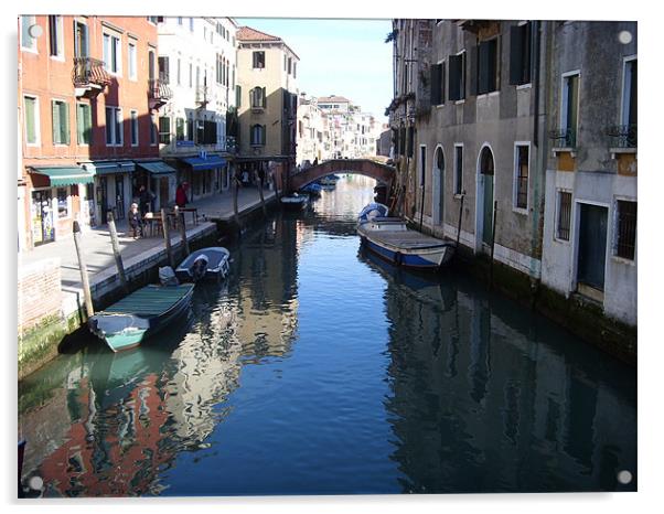 Back Streets Of Venice Acrylic by Ian McNicholls