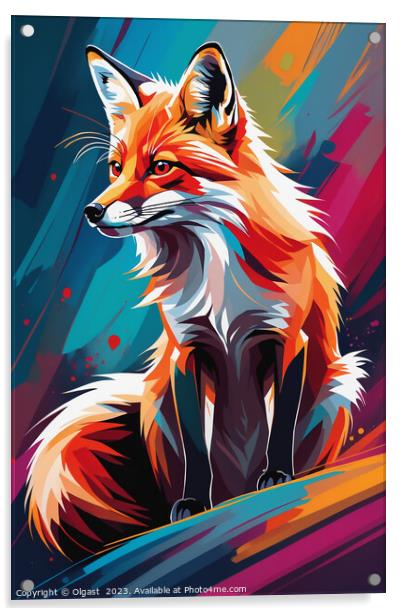 Red Fox I Acrylic by Olgast 