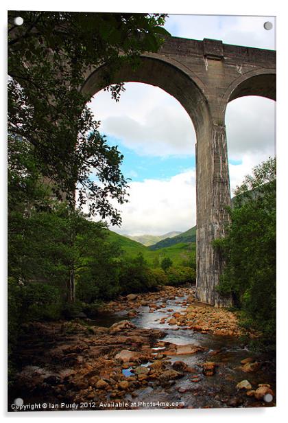 Glenfinnan viaduct Acrylic by Ian Purdy