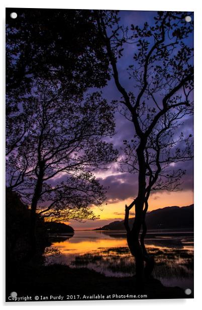 Sunset over Afon Mawddach Acrylic by Ian Purdy