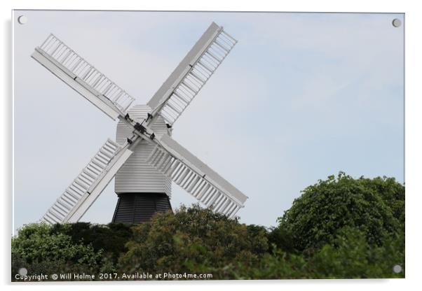 Wimbledon Common Windmill Acrylic by Will Holme