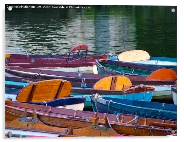 Boats, Boats and More Boats Acrylic by Michelle Orai