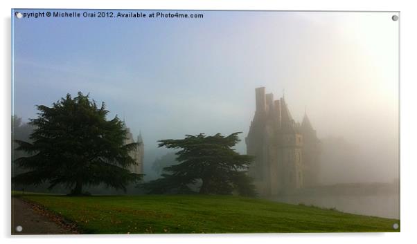 Castle in the Mist Acrylic by Michelle Orai