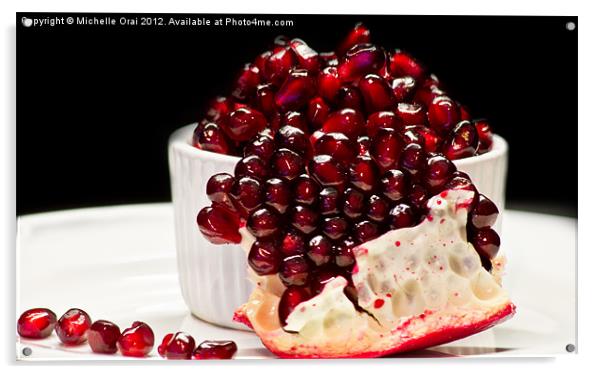 Pomegranate Gems Acrylic by Michelle Orai