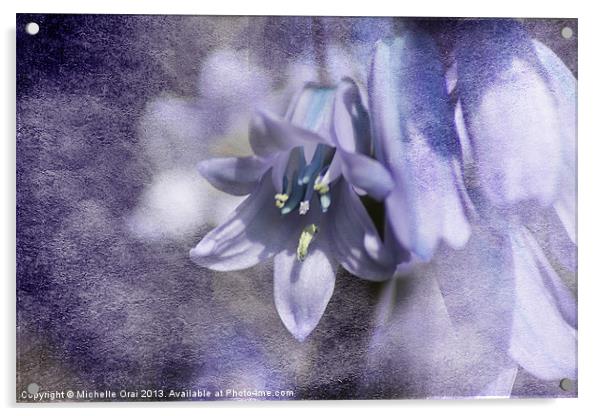Bluebell with Texture Acrylic by Michelle Orai