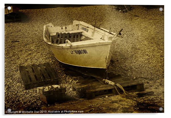 Vintage Boat 1 Acrylic by Michelle Orai