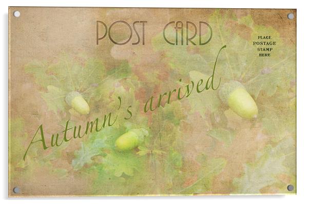 Autumn Postcard Acrylic by Michelle Orai