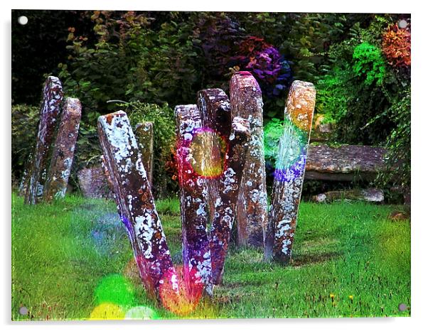 Dancing Head Stones Acrylic by Michelle Orai