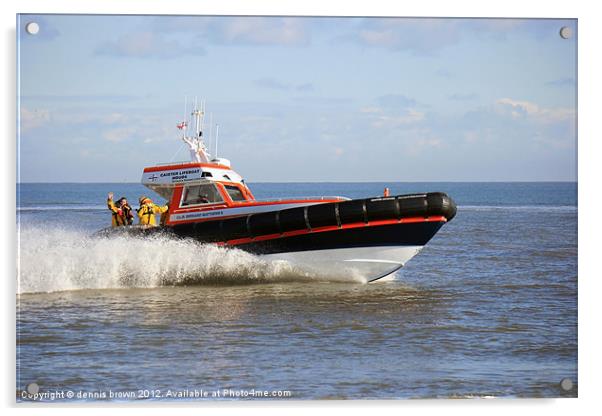 Caister Lifeboat Acrylic by dennis brown