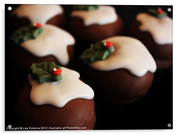 Christmas Puds Acrylic by Loren Robbins