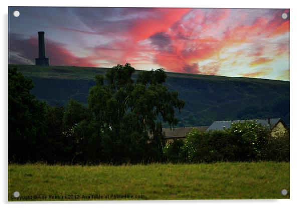 Holcombe Hill at dusk Acrylic by Ade Robbins