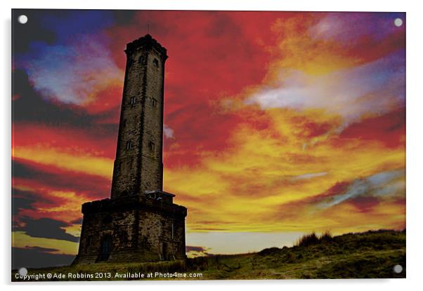 Fiery evening sky Acrylic by Ade Robbins