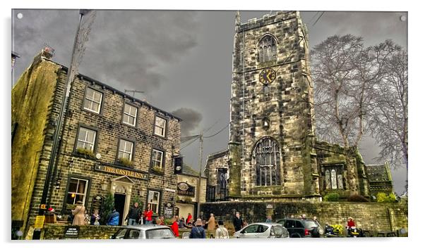 Skipton Church & Castle Inn Acrylic by Ade Robbins
