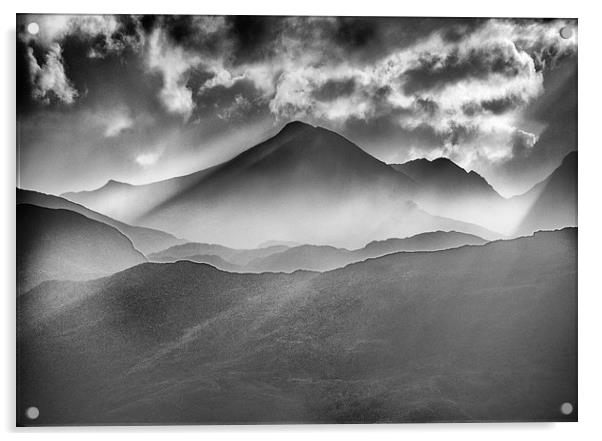 Mellow Morning on Moelwyn Mawr Acrylic by Oriel Forest