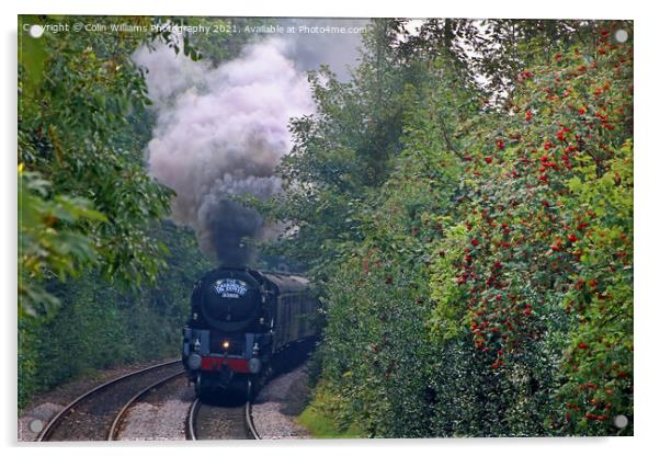 The Scarborough Spa Express Leaving York 1 Acrylic by Colin Williams Photography