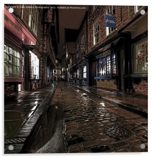 The Shambles Reflections York 2 Acrylic by Colin Williams Photography