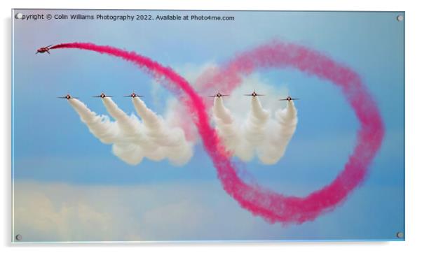 The Red Arrows At Flying Legends 2 Acrylic by Colin Williams Photography
