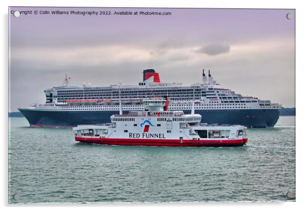 The Cunard Queen Mary 2 Acrylic by Colin Williams Photography