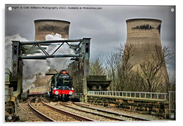46100 Royal Scot At Ferrybridge Power Station 4 Acrylic by Colin Williams Photography
