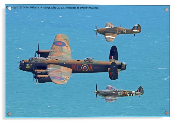 Battle of Britain Memorial Flight Eastbourne  4 Acrylic by Colin Williams Photography