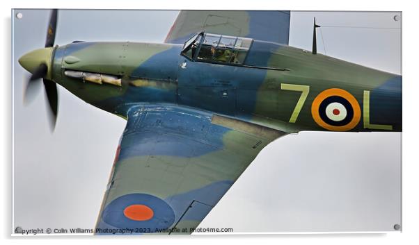 Hawker Hurricane Banking Pass Acrylic by Colin Williams Photography
