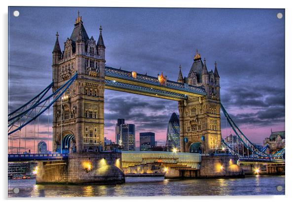 Tower Bridge And The City Acrylic by Colin Williams Photography