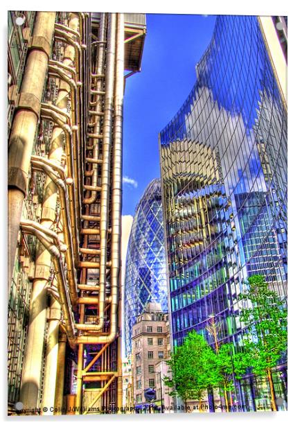 Reflections in the City of London. Acrylic by Colin Williams Photography