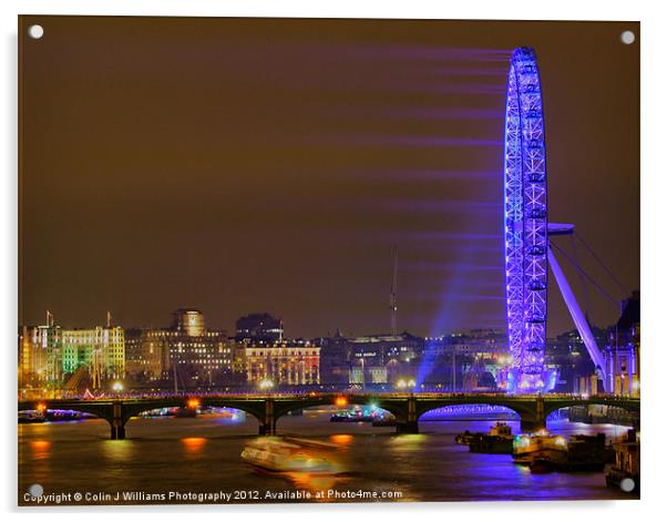 The London Eye and Westminster Bridge Acrylic by Colin Williams Photography