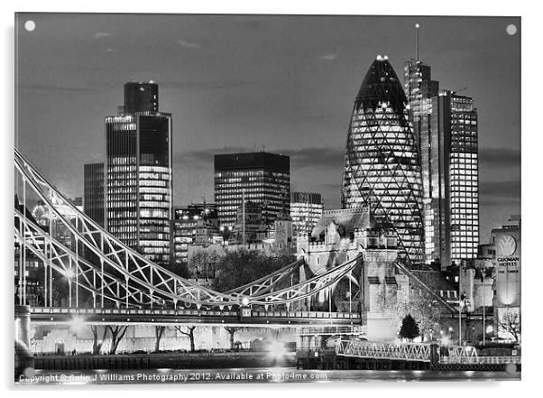 The City Of London BW Acrylic by Colin Williams Photography