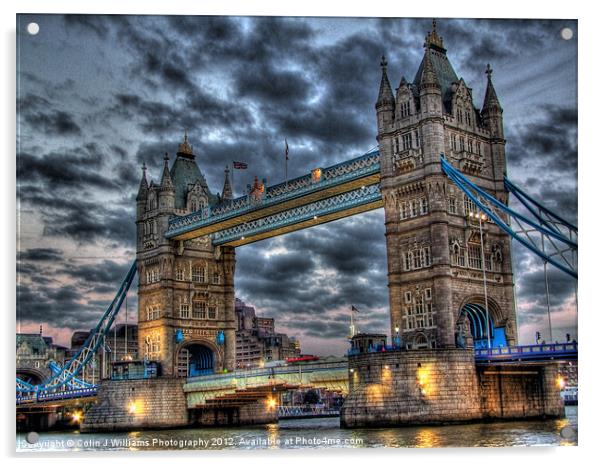 Tower Bridge At Twilight Acrylic by Colin Williams Photography
