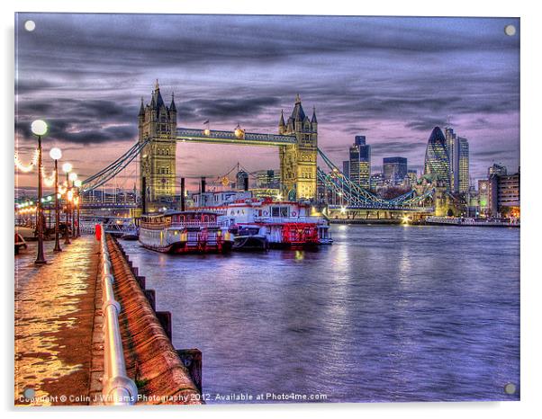 Tower Bridge From Butlers Wharf Acrylic by Colin Williams Photography