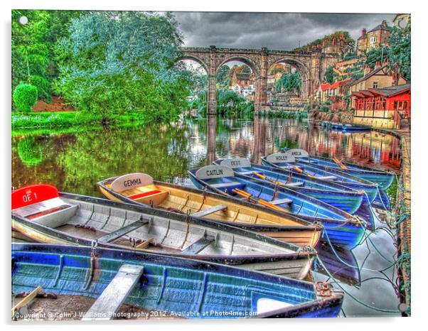Knaresborough Rowing Boats 1 Acrylic by Colin Williams Photography
