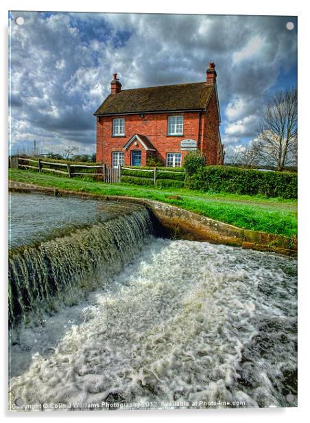 Papercourt Lock Cottage Acrylic by Colin Williams Photography