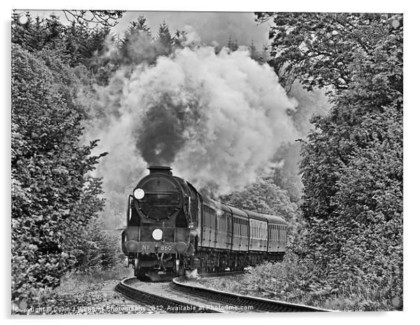 Lord Nelson - The Watercress Line BW Acrylic by Colin Williams Photography