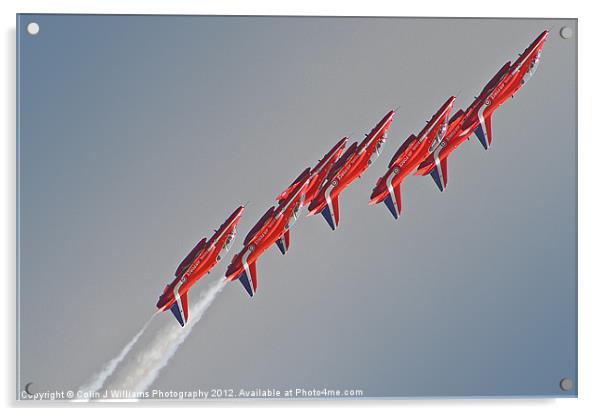 Red Arrows - Dunsfold 2012 Acrylic by Colin Williams Photography