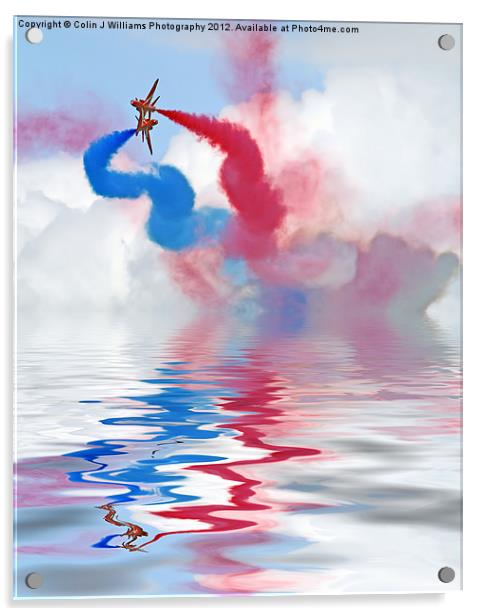 Flood Break - The Red Arrows Acrylic by Colin Williams Photography