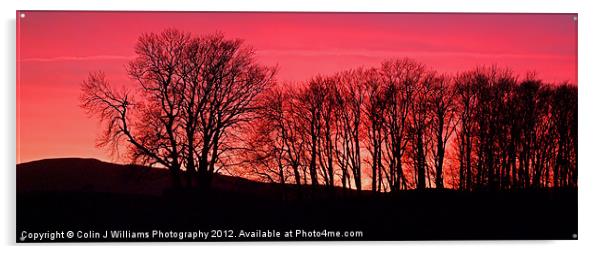 Sunset In The Yorkshire Dales Acrylic by Colin Williams Photography