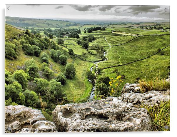 Malham Cove The View. Acrylic by Colin Williams Photography