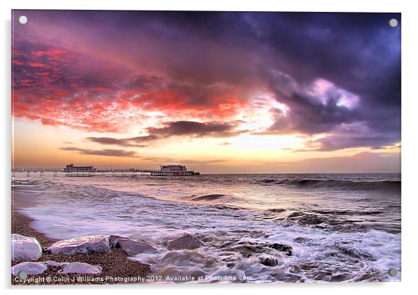 Worthing Beach Sunrise 4 Acrylic by Colin Williams Photography
