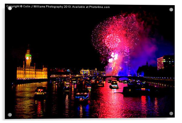 Goodbye 2012 From London 2 Acrylic by Colin Williams Photography