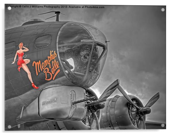 Memphis Belle Known as Sally B - 1 Acrylic by Colin Williams Photography