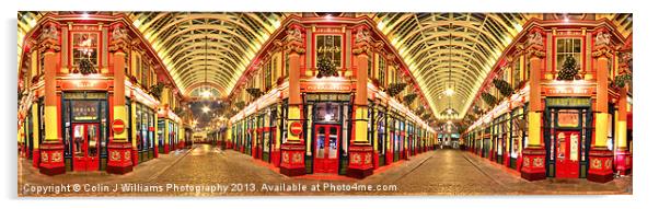 Leadenhall Market Panorama Acrylic by Colin Williams Photography