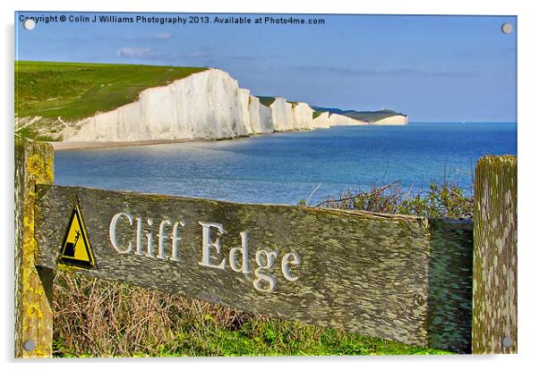 Clff Edge - Seven Sisters Acrylic by Colin Williams Photography